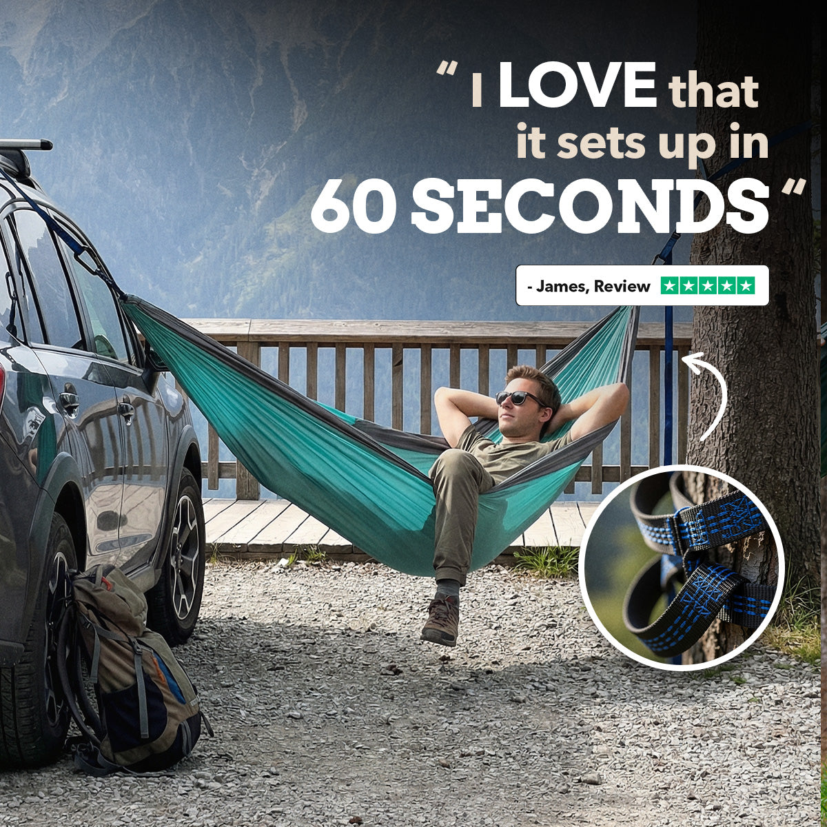 Compact Hammock With Straps