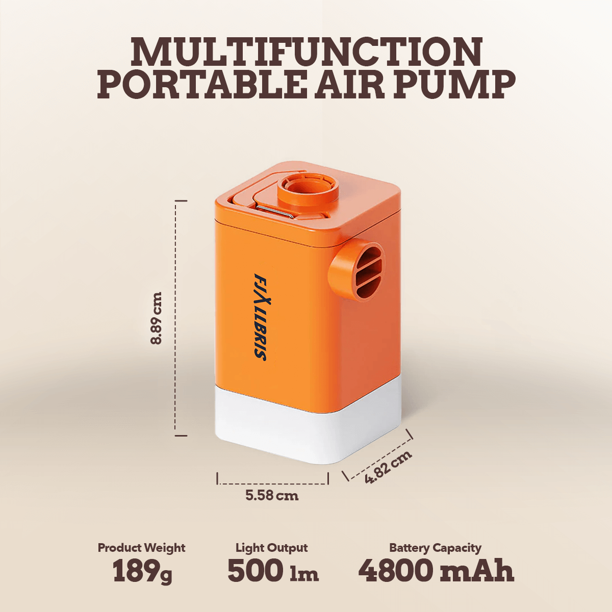 Mini luftpump USB-C uppladdningsbar