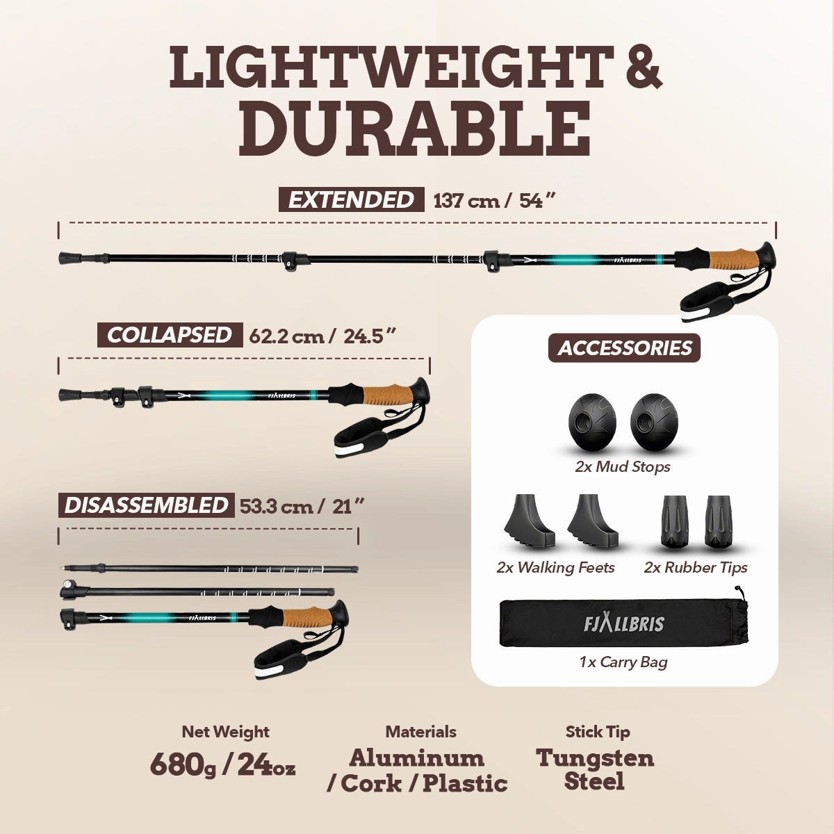 Ultralight Hiking Poles