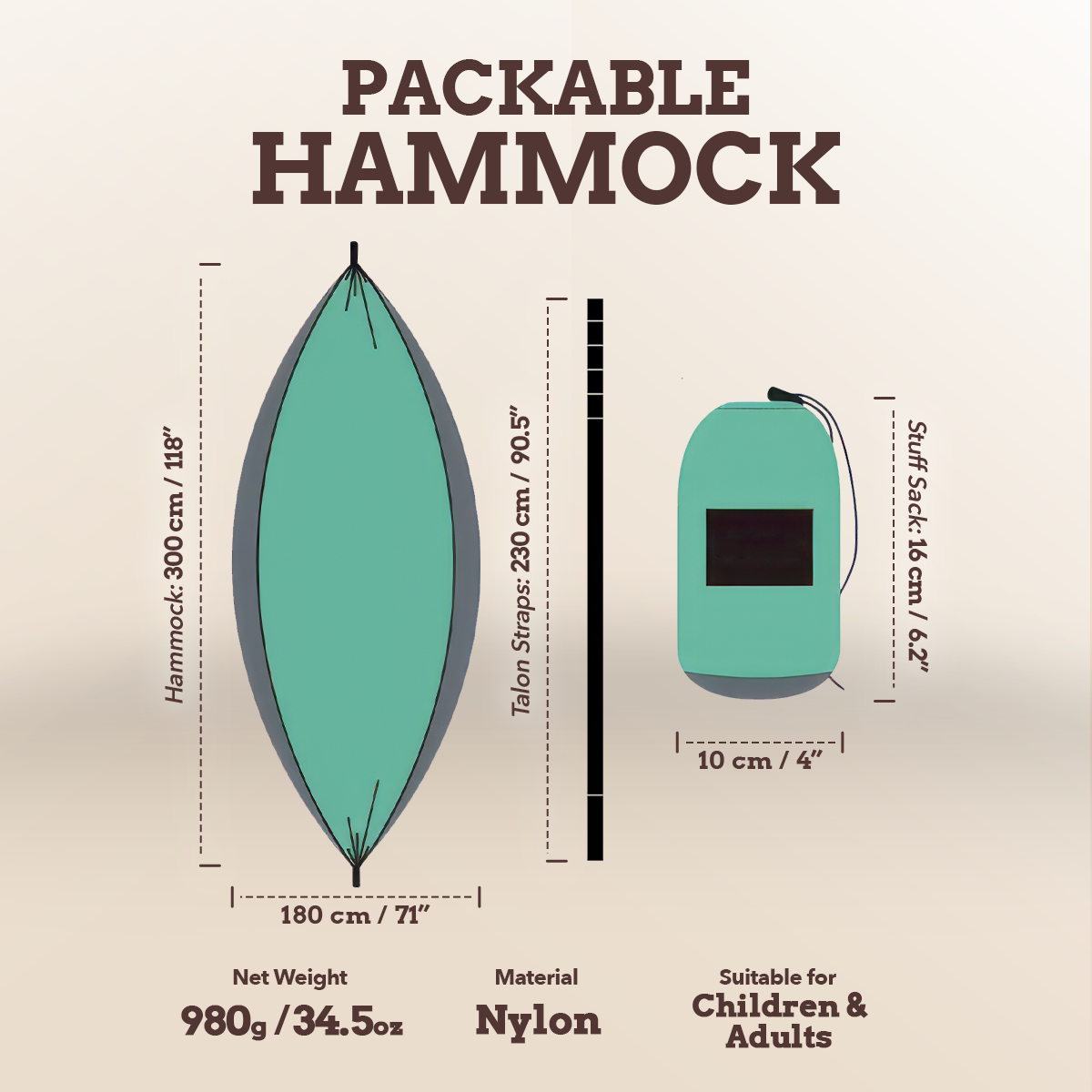 Compact Hammock With Straps